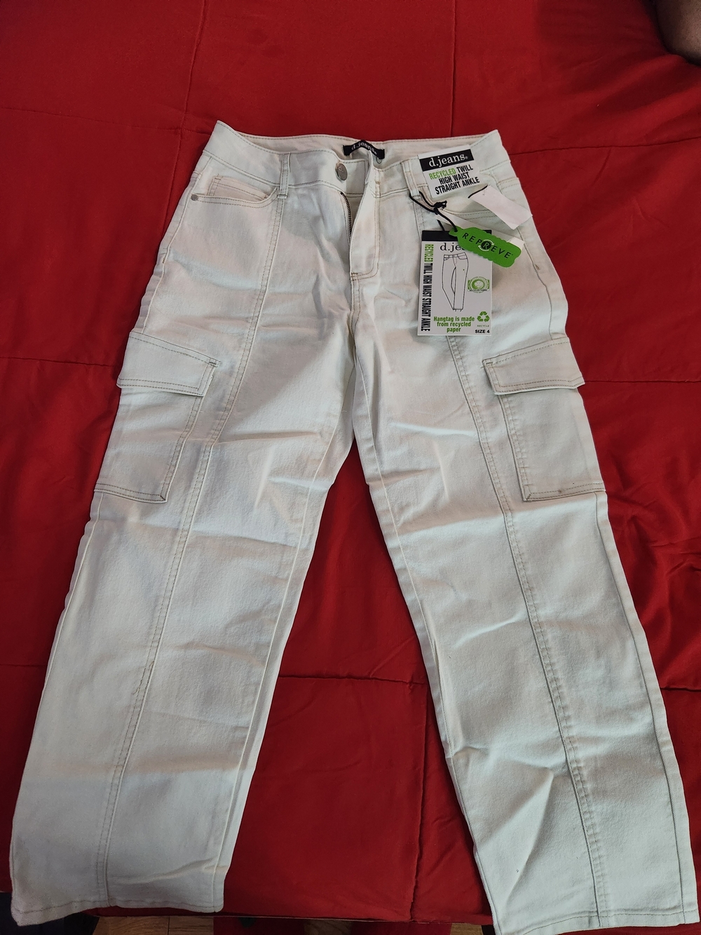 d. jeans White Cargo Style Women Jeans
